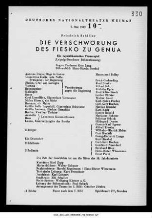 Die Verschwörung des Fiesko zu Genua