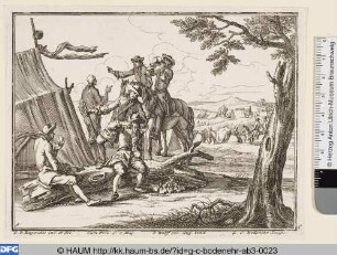 Rastende Soldaten im Heereslager
