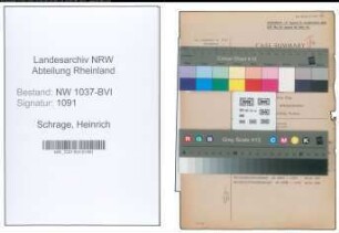 Entnazifizierung Heinrich Schrage , geb. 07.10.1899 (Amtsinspektor)