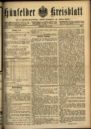 Ausgabe vom Samstag, den 19. Juli 1913.