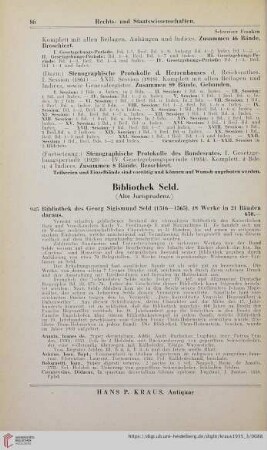 Bibliothek Seld (Nr. 945)
