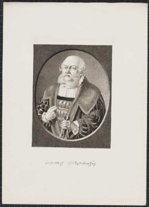 Icones Professorum Marpurgensium — Bildnis des Johannes Meckbach (Megobacchus) (1495-1555)