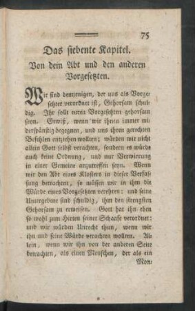 Das siebente Kapitel