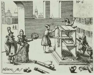 Kupferpresse, Stich, 1613