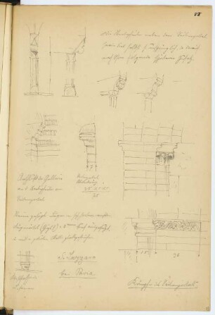 S. Lazzaro, Pavia: Details (aus: Skizzen- und Fotoalbum 4)