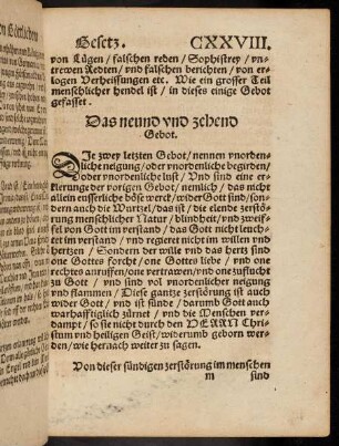 128r-129r, Das neund und zehend Gebot
