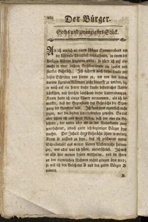 Sechs und zwanzigstes Stück. - Dreißigstes Stück.