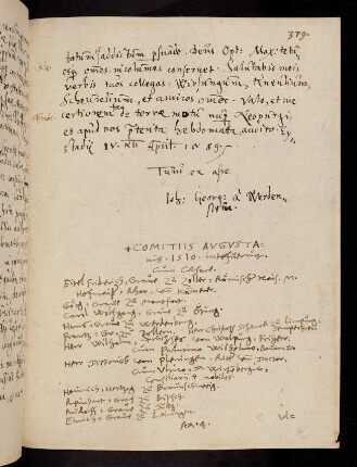 379-380, Augsburger Reichstag 1510, Teilnehmerliste