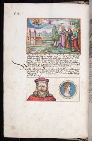 Die Märtyrer, Felix, Regula und Exuperantius bei Frauenmünster; Karl der Große, Ludwig der Deutsche