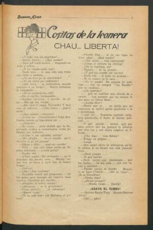 Cositas de la leonera : Chau... liberta!