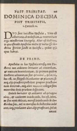 Dominica Decima Post Trinitatis.