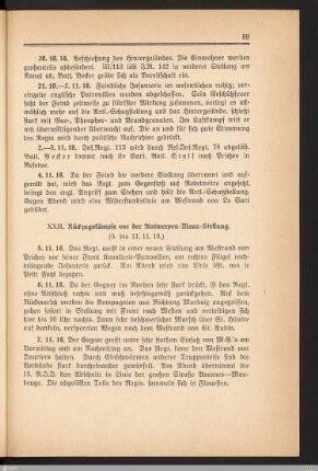 XXII. Rückzugskämpfe vor der Antwerpen-Maas-Stellung