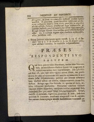 238-240, Praeses Respondenti Suo Salutem
