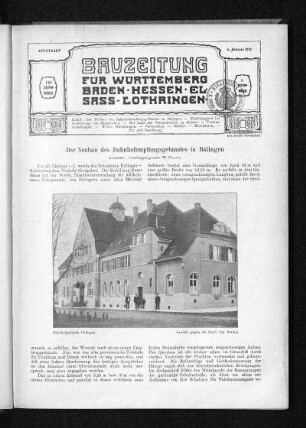 Neunter Jahrgang. No. 1.