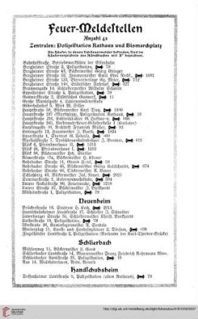Feuermeldestellen