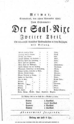 Der Saal=Nixe Zweiter Theil