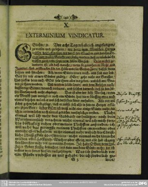 X. Exterminium Vindicatur