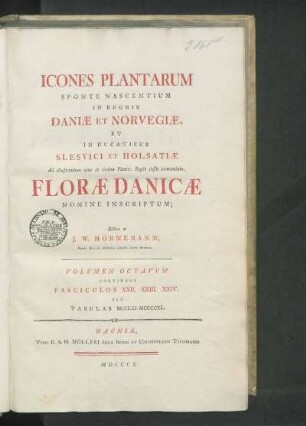 Flora Danica, Volumen Octavum, Fasc. XXII, XXIII, XXIV