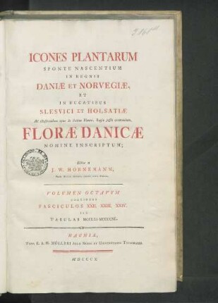 Flora Danica, Volumen Octavum, Fasc. XXII, XXIII, XXIV