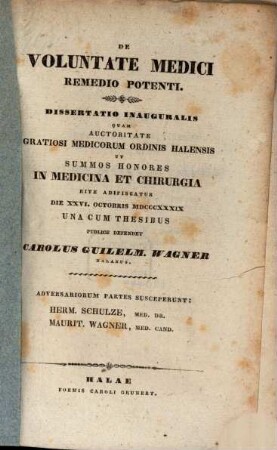 De voluntate medici remedio potenti : diss. inaug.