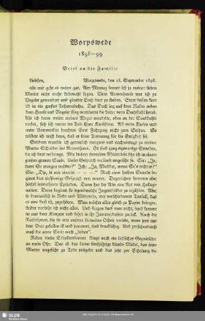 Worpswede 1898-99