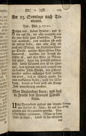 299-309, Am 23. Sonntage nach Trinitatis