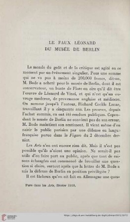 Le faux Léonard du musée de Berlin