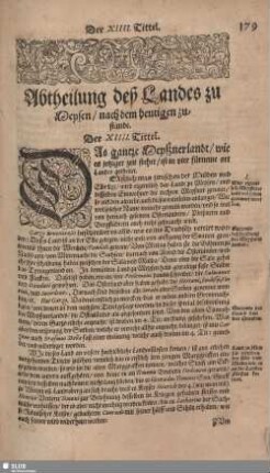 Abtheilung des Landes zu Meysen/ nach dem heutigen zustande.