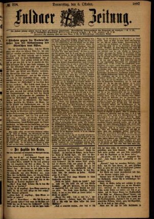 Ausgabe vom Donnerstag, den 06. Oktober 1887.