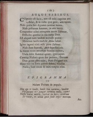 Aulus Sabinus. [ ... mit Abbildungsbeschreibung].