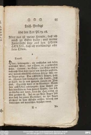 Leich-Predigt über den Text-Ps. 73, 28.