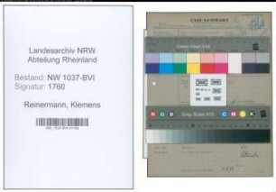 Entnazifizierung Klemens Reinermann , geb. 14.08.1910 (Laborant)