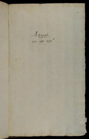Manual. 1751. 1752. 1753., Göttingen, 8.2.1751 - 14.12.1753