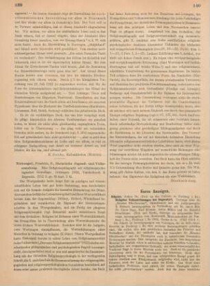 140-141 [Rezension] Religiöse Volksströmungen der Gegenwart