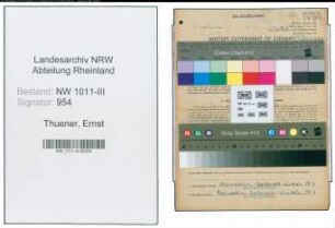 Entnazifizierung Ernst Thuener , geb. 09.01.1905 (Militaerregierung)
