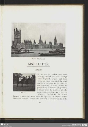 Ninth letter - London