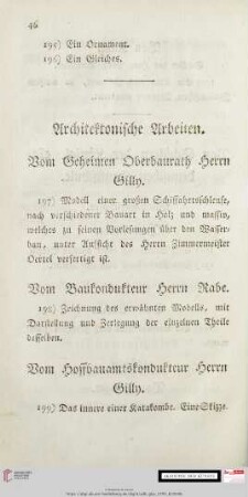 Architektonische Arbeiten