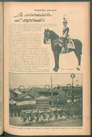 La coronación del emperador : Actualidad japonesa