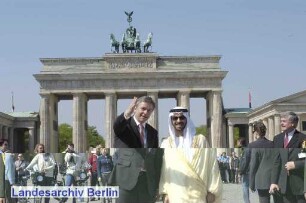 Berlin-Besuch von Sheikh Hamdan Bin Zayed Al Nahyan (Staatsminister für Auswärtige Angelegenheiten der Vereinigten Arabischen Emirate); Brandenburger Tor