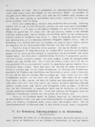17. Die Verflechtung Schleswig-Holsteins in die Weltwirtschaft.