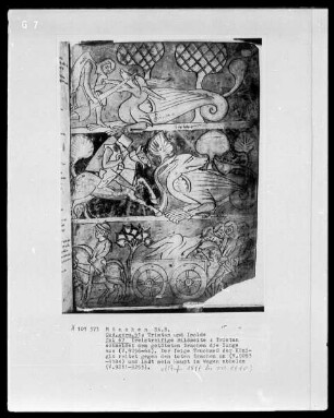 Tristan und Isolde — Dreistreifige Bildseite, Folio 67 recto