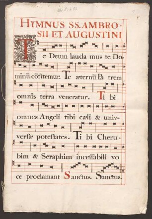 Hymnus SS. Ambrosii et Augustini - Dombibliothek Freising Alto MS Z 00083