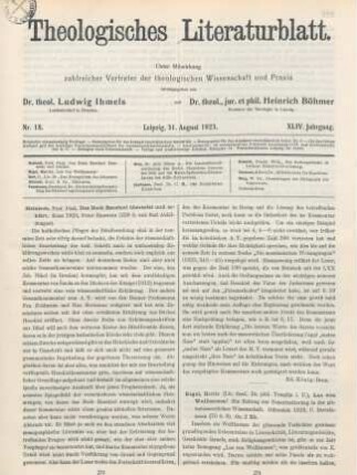 274-275 [Rezension] Kegel, Martin, Los von Wellhausen!