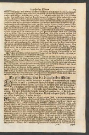 ... über den dreyzehenden Psalm