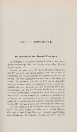 Tweede hoofdstuk. Het operatieplan van Generaal Verspyck