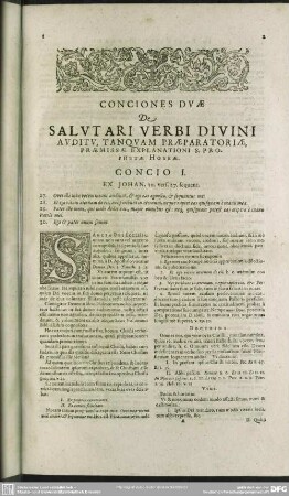 Conciones Duae De Salutari Verbi Divini Auditu, Tanquam Praeparatoriae, Praemissae Explanationi S. Prophetae Hoseae
