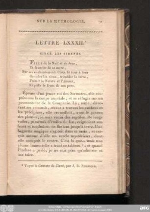 Lettre LXXXII.