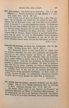 87-88 [Rezension] Rademacher, Arnold, Die religiöse Lage des heutigen gebildeten Katholiken und ihre Forderungen