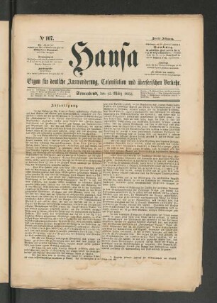 No. 107. Sonnabend, den 12. März 1853.
