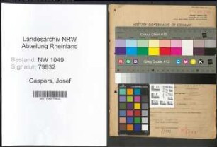 Entnazifizierung Josef Caspers , geb. 13.02.1896 (Direktor)